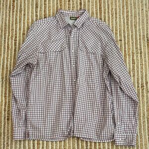 Howler Brothers Red and White Checkered Shirt